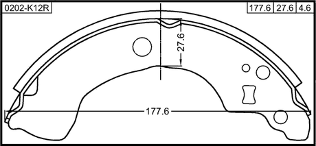0202-N16R - SHOE KIT, REAR BRAKE