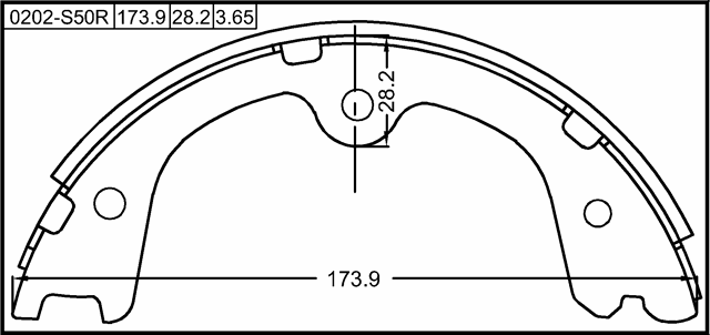 0202-S50R - SHOE KIT, REAR BRAKE