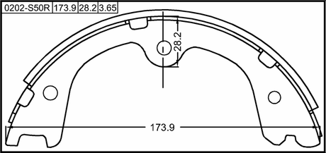 0202-S50R - SHOE KIT, REAR BRAKE