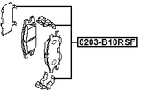 0203-B10RSF - DISC BRAKE CLIP SET