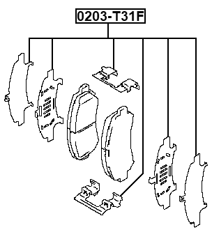 0203-T31F - DISC BRAKE CLIP SET