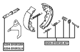 0204-B10RSR-KIT - BRAKE SHOE FITTING KIT