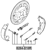 0204-D10R-KIT - BRAKE SHOE FITTING KIT
