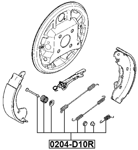 0204-D10R-KIT - BRAKE SHOE FITTING KIT