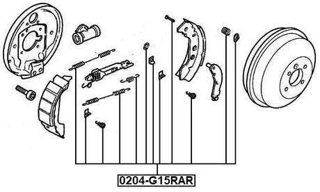 0204-G15RAR-KIT - BRAKE SHOE FITTING KIT