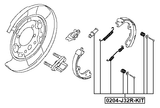 0204-J32R-KIT - BRAKE SHOE FITTING KIT