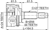 0210-078A44 - OUTER CV JOINT 24X56X27