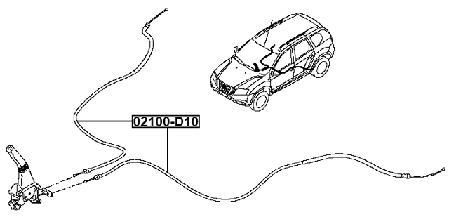 02100-D10 - PARKING BRAKE CABLE