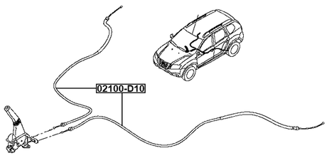 02100-D10 - PARKING BRAKE CABLE