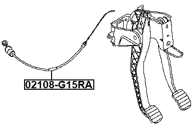 02108-G15RA - CLUTCH CABLE