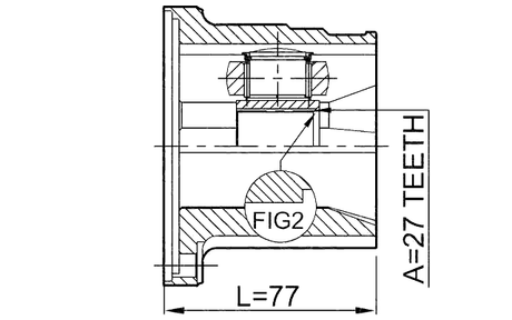 0211-FX35LH - INNER CV JOINT LEFT 27X98