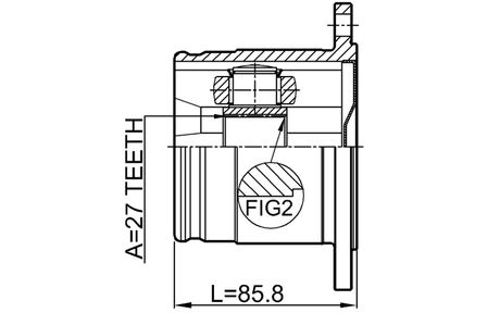 0211-S50R - REAR INNER CV JOINT 27X113.9