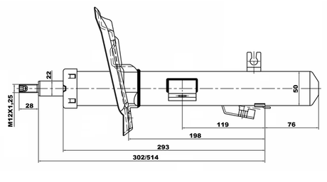 02110-001FR - SHOCK ABSORBER FRONT RIGHT