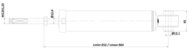 02110-013R - REAR SHOCK ABSORBER GAS.TWIN TUBE