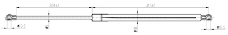 02117-004 - BOOT GAS STRUT L536/410N