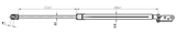02117-007RH - TAILGATE GAS STRUT RIGHT (WITH BRACKET) L527/555N