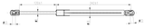 02117-009 - BONNET GAS STRUT L380/310N
