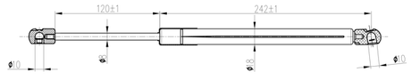 02117-009 - BONNET GAS STRUT L380/310N