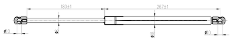 02117-011 - BONNET GAS STRUT L465/295N