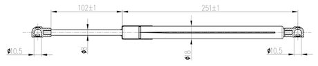 02117-012 - BONNET GAS STRUT L372/320N
