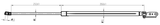 02117-013RH - TAILGATE GAS STRUT RIGHT (WITH BRACKET) L580/540N