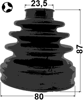 0215-T30T - BOOT INNER CV JOINT KIT 80X87X23.5
