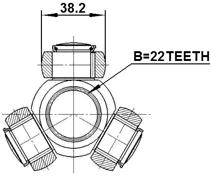 0216-F15 - TRIPOD JOINT 22X38.2