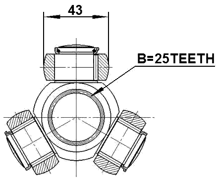0216-V10M - TRIPOD JOINT 25X43