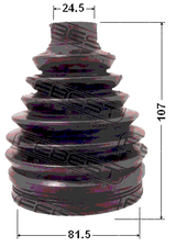 0217P-B30 - BOOT OUTER CV JOINT KIT PVC 81.5X107X24.5