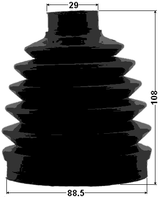 0217P-D40 - BOOT OUTER CV JOINT KIT PVC 88.5X108X29