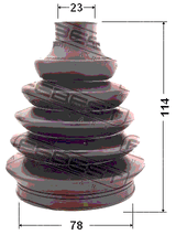 0217P-E11 - BOOT OUTER CV JOINT KIT PVC 78X114X23