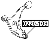 0220-109 - BALL JOINT FRONT LOWER ARM
