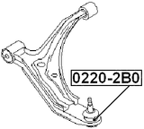 0220-2B0 - BALL JOINT FRONT LOWER ARM