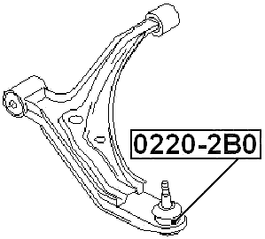 0220-2B0 - BALL JOINT FRONT LOWER ARM