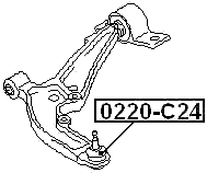 0220-C24 - BALL JOINT FRONT LOWER ARM