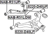 0220-D40LF - BALL JOINT FRONT LOWER ARM
