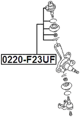 0220-F23UF - BALL JOINT FRONT UPPER ARM