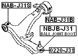 0220-J31 - BALL JOINT FRONT LOWER ARM