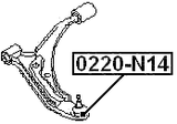 0220-N14 - BALL JOINT FRONT LOWER ARM