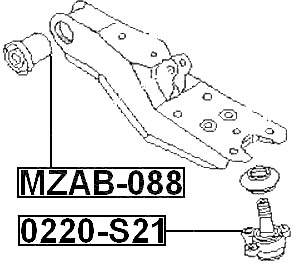 0220-S21 - BALL JOINT FRONT LOWER ARM