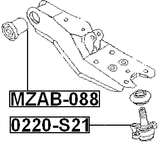 0220-S21 - BALL JOINT FRONT LOWER ARM