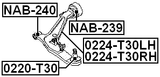 0220-T30 - BALL JOINT FRONT LOWER ARM