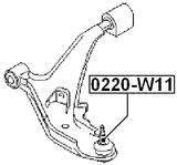 0220-W11 - BALL JOINT FRONT LOWER ARM