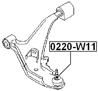 0220-W11 - BALL JOINT FRONT LOWER ARM