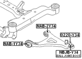 0220-Y34 - BALL JOINT FRONT LOWER ARM