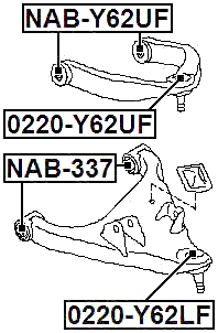 0220-Y62UF - BALL JOINT FRONT UPPER ARM