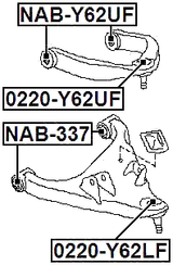 0220-Y62UF - BALL JOINT FRONT UPPER ARM