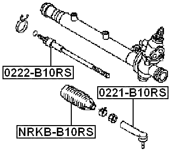 0221-B10RS - STEERING TIE ROD END