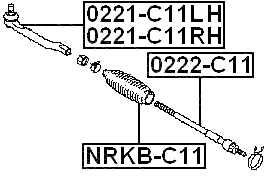 0221-C11RH - STEERING TIE ROD END RIGHT