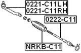 0221-C11RH - STEERING TIE ROD END RIGHT